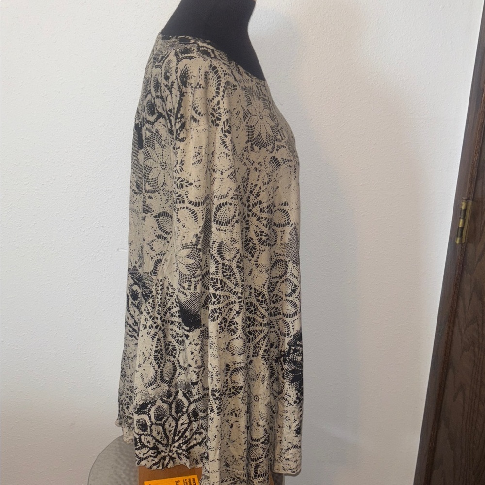 Peruvian Connection Pima Cotton Modal Oversized Tunic Top size XL - Picture 4 of 9